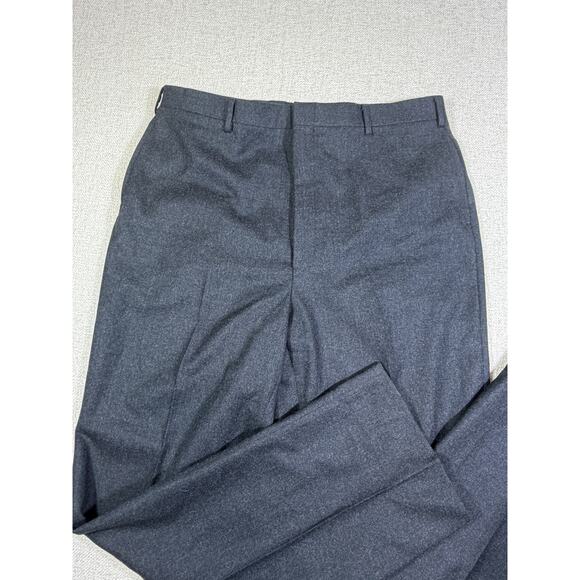 Jos A Bank Men 36x32.5 Dark Gray 100% Wool Flat Front Straight Leg Dress Pants - Picture 8 of 8